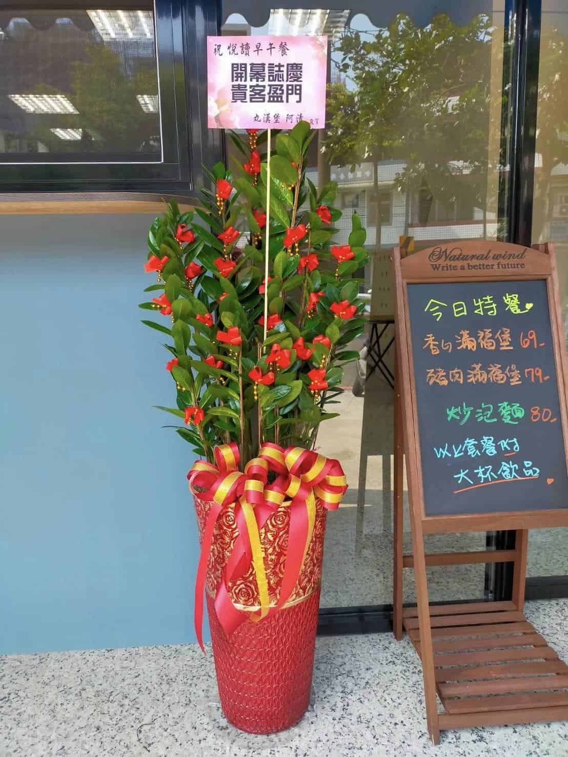 開幕送禮12-早午餐店開幕金錢樹-祝賀盆栽 - 昕藝花卉坊-鮮花專賣店