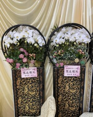 日式圓框藝術蘭花