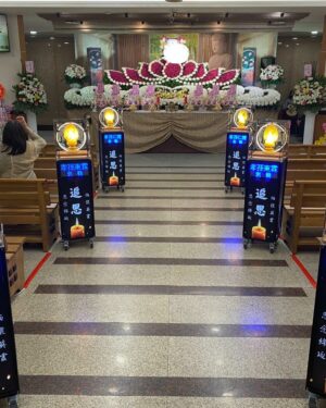 二殯告別式佛祖走道燈