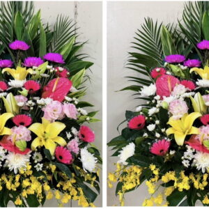 桃園告別式花籃一對05 中壢通天殯儀館花籃專人送達