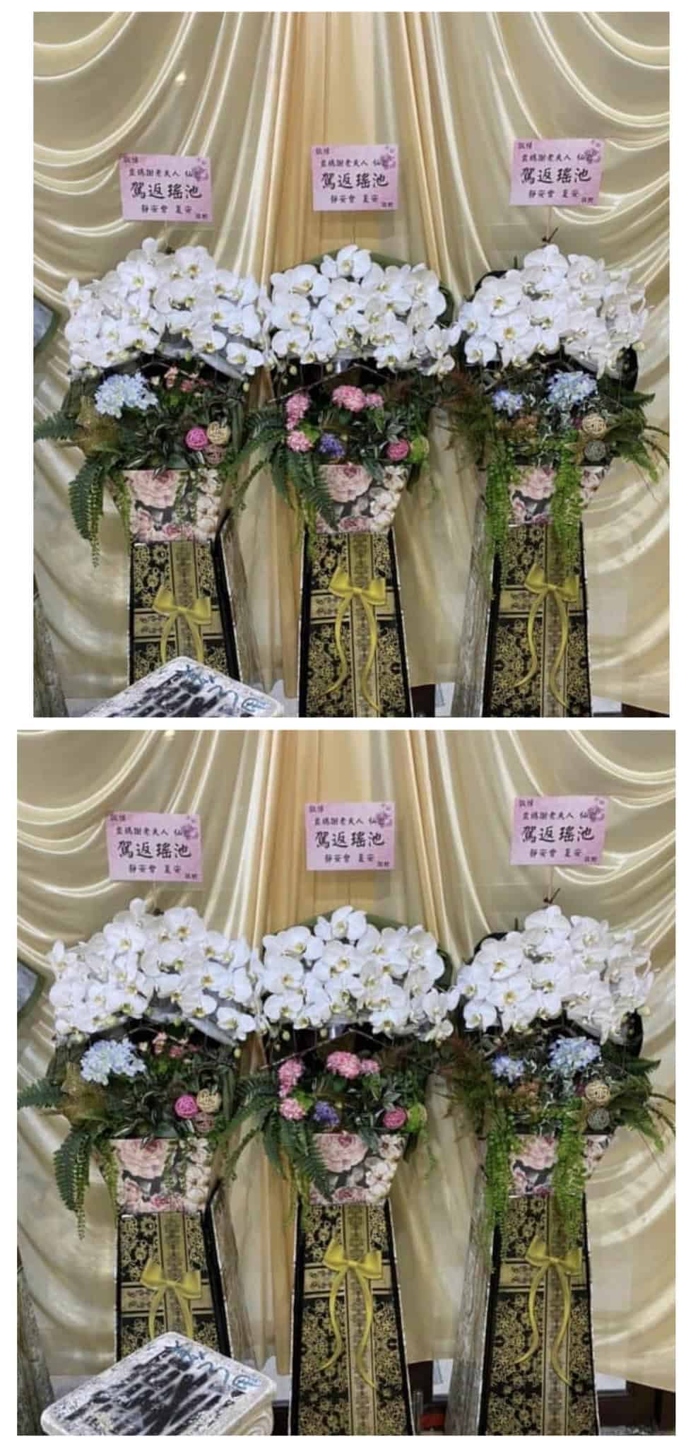 台北懷愛館出租告別式蘭花