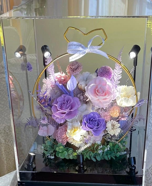 告別式走道燈乾燥花