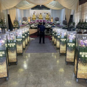 告別式走道燈乾燥花02