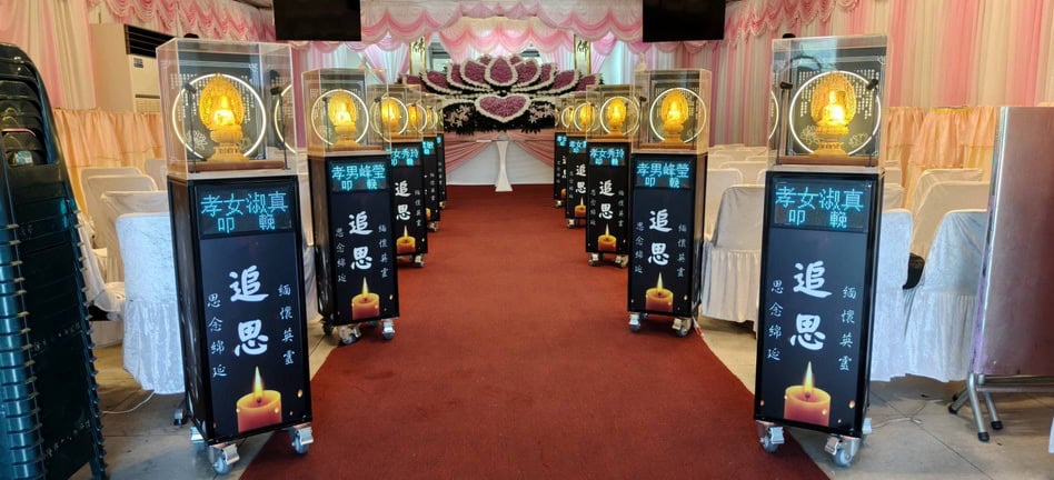 基隆殯儀館告別式佛祖走道燈01