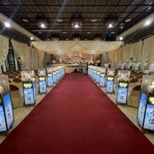 新北殯儀館景福廳告別式走道燈九對